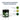 Top view of Four Leaf Rover Green Rover container with green label and secure lid