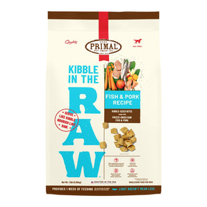 Primal Pet Foods  Dog Kibble In The Raw Fish and Pork Recipe - 1.5 lb