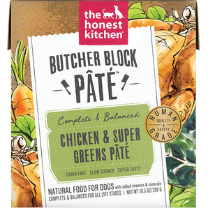 The Honest Kitchen Chicken & Super Greens Butcher Block Pâté - 10.5 oz (Case of 6)