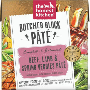 The Honest Kitchen Beef, Lamb & Spring Veggies Butcher Block Pâté 10.5oz. (Case of 6)