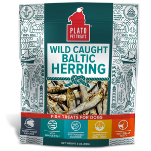 Plato Pet Treats Wild Caught Baltic Herring - 3 oz