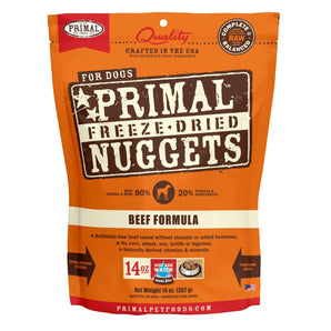 Primal Pet Foods Freeze Dried Nuggets Beef Formula - 5.5 oz