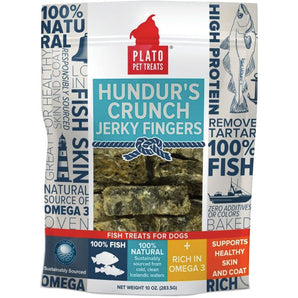 Plato Pet Treats Hundur's Crunch Jerky Fingers - 10 oz