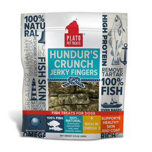 Plato Pet Treats Hundur's Crunch Jerky Fingers - 3.5 oz