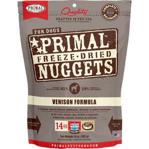 Primal Pet Foods Freeze Dried Nuggets Venison Formula - 5.5 oz