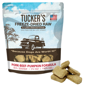 Tucker's Freeze Dried Raw Pork-Beef-Pumpkin Formula - 14 oz