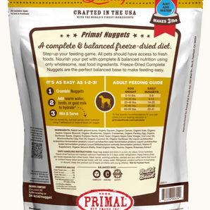 Primal Pet Foods Freeze Dried Nuggets Rabbit Formula - 14 oz