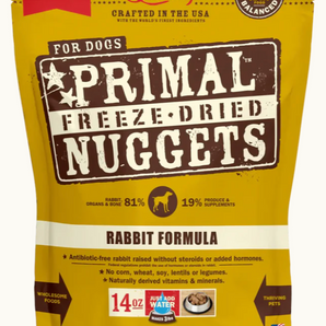 Primal Pet Foods Freeze Dried Nuggets Rabbit Formula - 5.5 oz