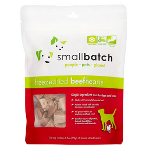 Smallbatch Pets Freeze Dried Beef Hearts - 3.5 oz