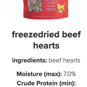 Smallbatch Pets Freeze Dried Beef Hearts - 3.5 oz