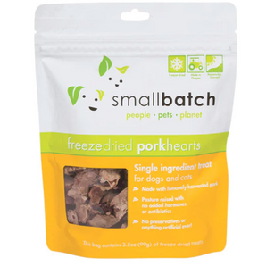 Smallbatch Pets Freeze Dried Pork Hearts - 3.5 oz