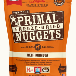 Primal Pet Foods Freeze Dried Nuggets Beef Formula - 14 oz