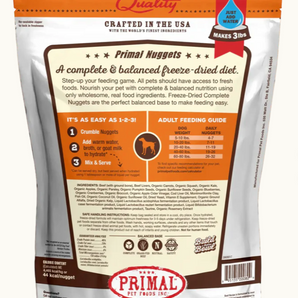 Primal Pet Foods Freeze Dried Nuggets Beef Formula - 14 oz