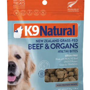 K9 Natural New Zealand Grass Fed Beef Organic Healthy Bites - 1.76 oz