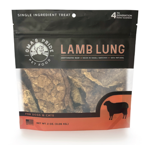 Oma's Pride Dehydrated Raw Lamb Lung - 2 oz