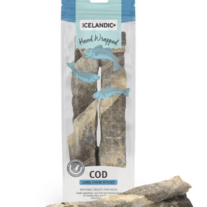 Icelandic+ Cod Skin Long Chew Stick - 10 Inches 2 Pack, 4 oz