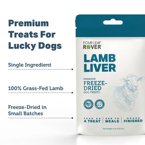 Four Leaf Rover Freeze Dried Lamb Liver Treats - 4oz